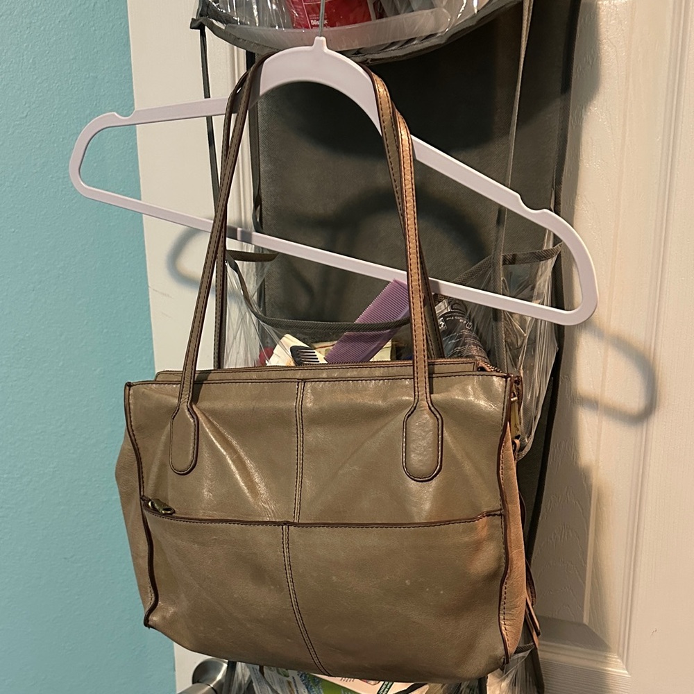 HOBO Olive Leather Shoulder Bag
